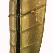 Pair of Green Murano Glass Leaf Wall Sconces, Italy 1990s