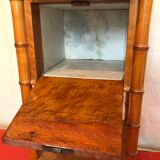 Bedside bamboo collection circa 1870 Napoleon III pitchpin cherry marble