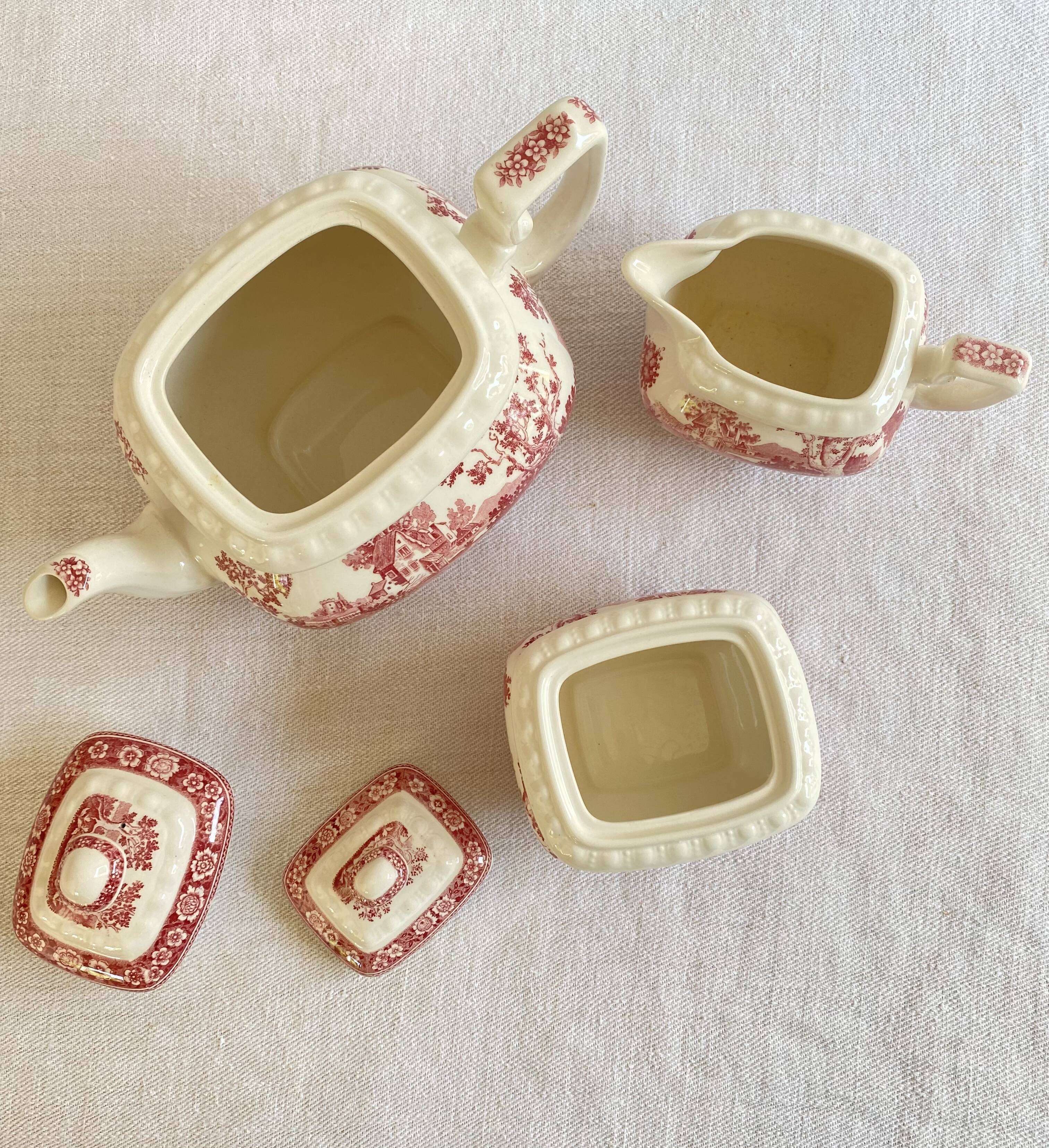 Teapot, milk pot and sugar bowl Villeroy and Boch