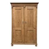 Large English wardrobe in solid pine (renovated)