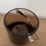 Vintage glass ice cube bucket