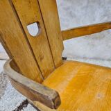 Brutalist wooden chair 1960