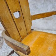 Brutalist wooden chair 1960