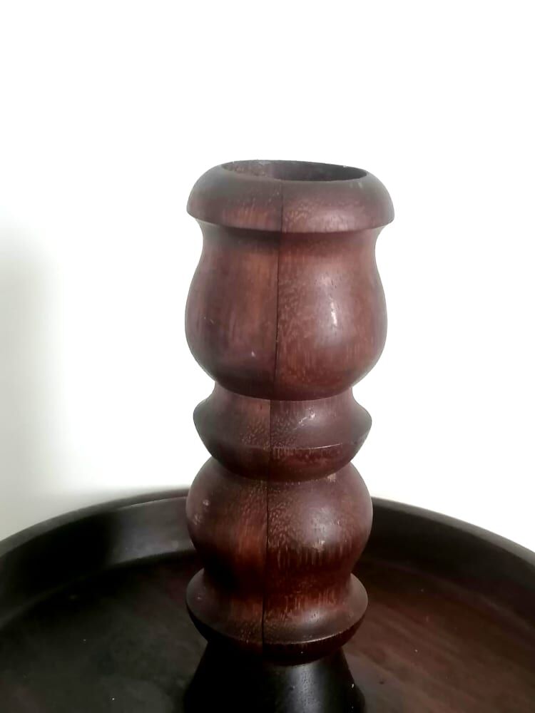 Vintage wooden candle holder