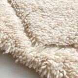 Moroccan Berber carpet blessed ouarain ecru plain with engraved patterns 305x197cm