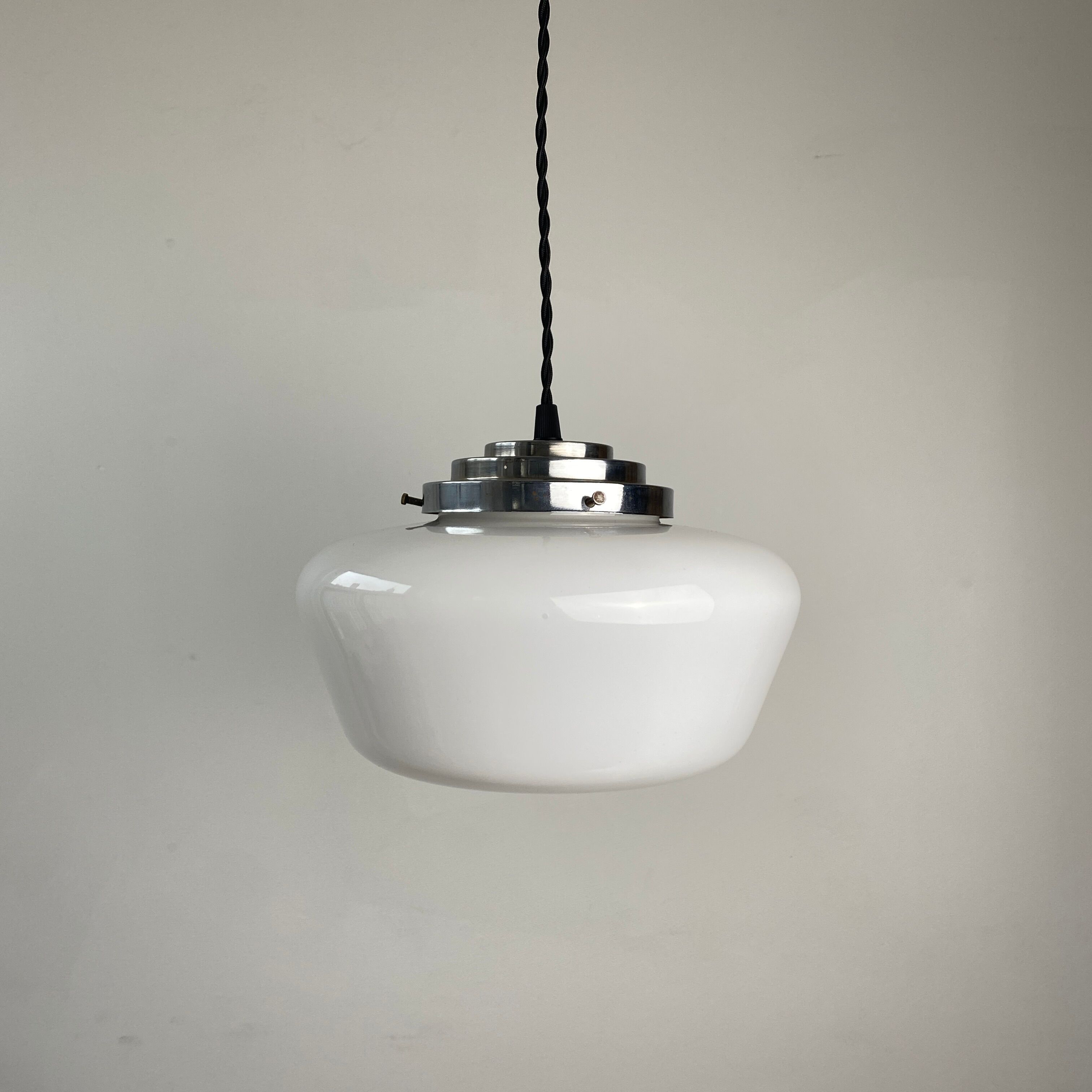 Old vintage opaline pendant lamp