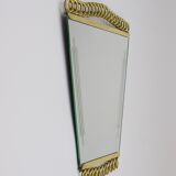 Josef Frank Attr. Mid-Century Brass Loop Wall Mirror, Austria, 1950s