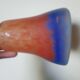 MULLER FRERES LUNEVILLE - TULIP GLASS speckled orange-blue - square base