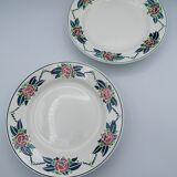 Pair of compotiers Digoin Sarreguemines, "Bagatelle"