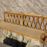 Large rattan wall shelf