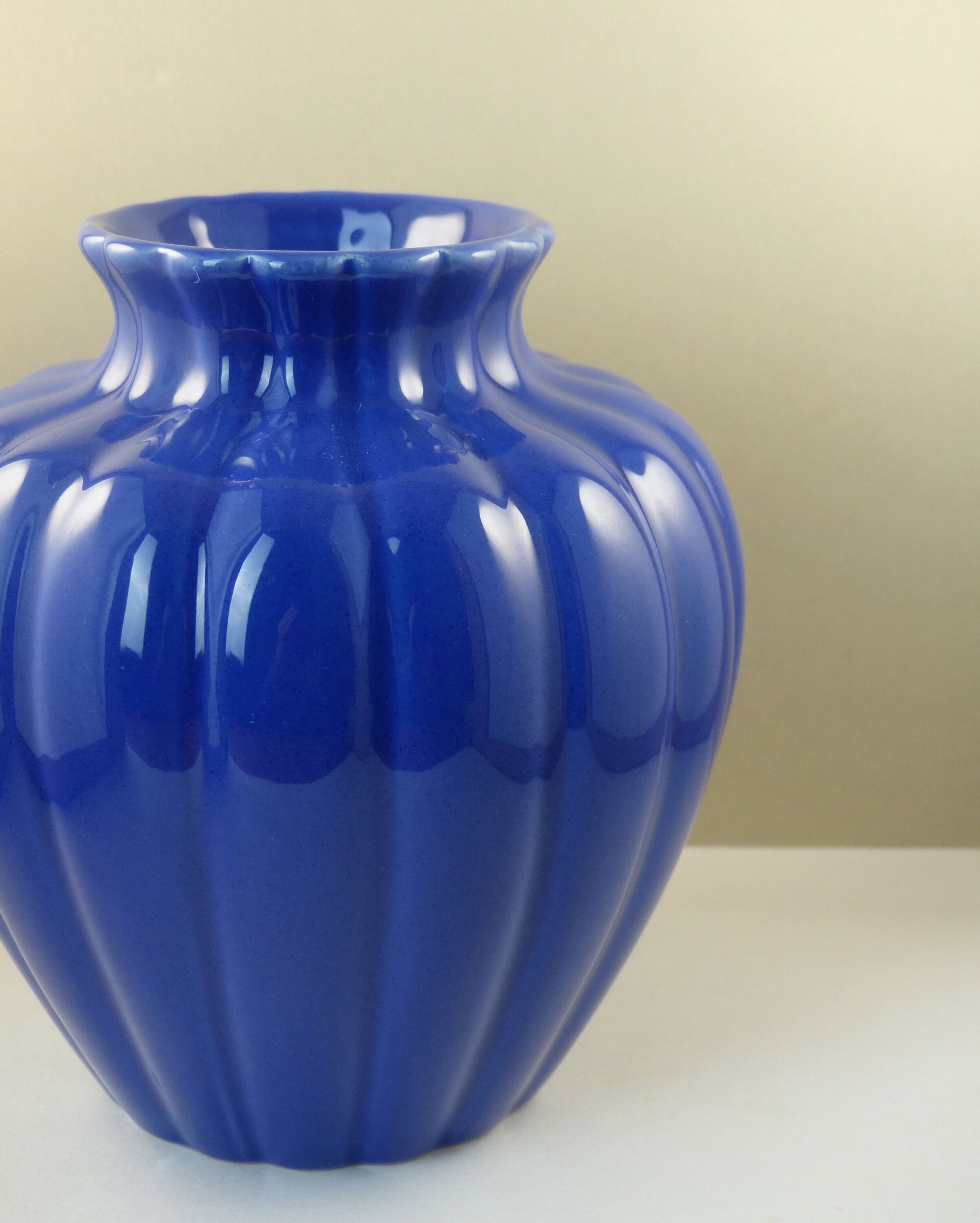 Blue ceramic vase