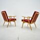 1960s pair of Ton/Thonet beech armchairs, Czechoslovakia