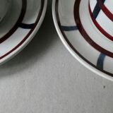 5-cup Badonviller set, Basque décor, Béarn