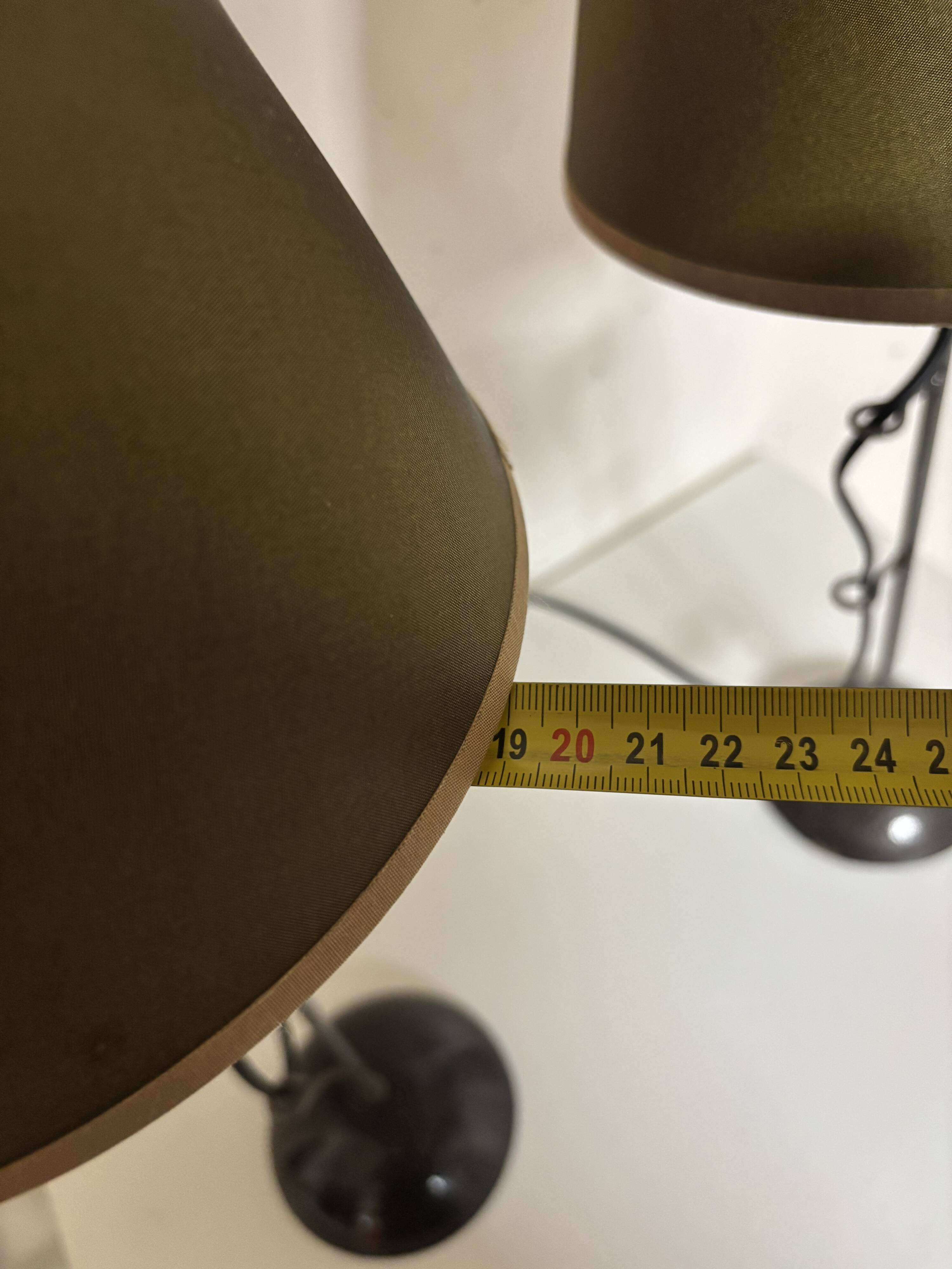 Paire de lampes en acier 1980