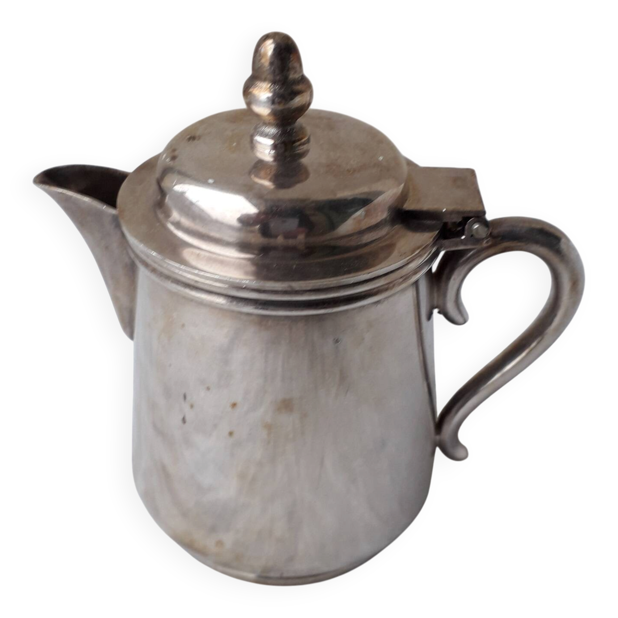 Silver-plated metal milk jug Nakazato