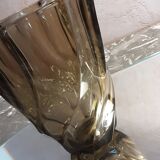 Vintage thick glass elipse vase