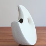 White ceramic vase by Roberto Rigon, Bertoncello, 60s