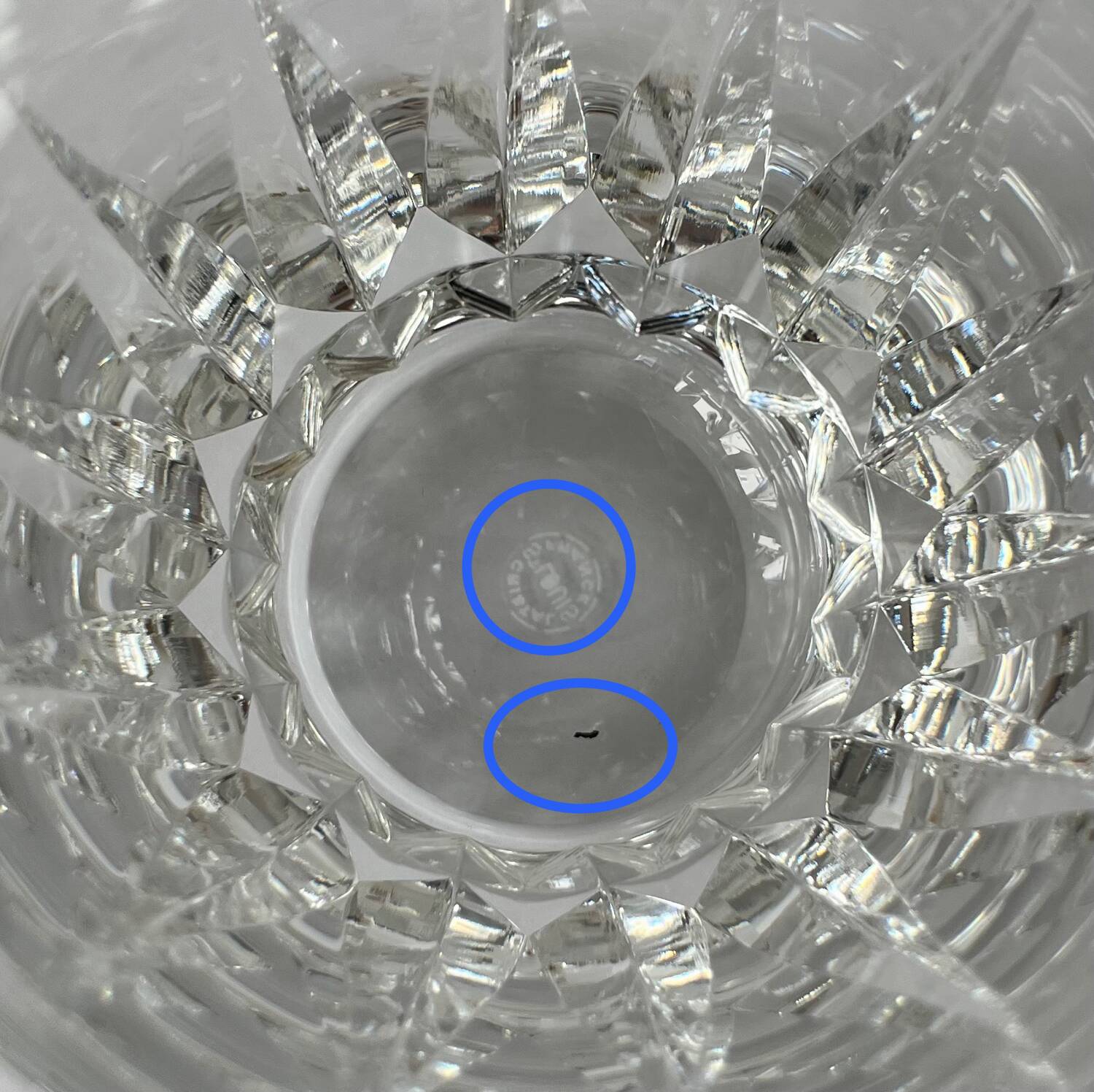 Paire verres whisky «Guernesey » cristal Saint Louis