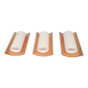3 x Bankamp Leuchten sconces / wall lights '80s white glass / glass with a layer of copper