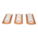 3 x Bankamp Leuchten sconces / wall lights '80s white glass / glass with a layer of copper