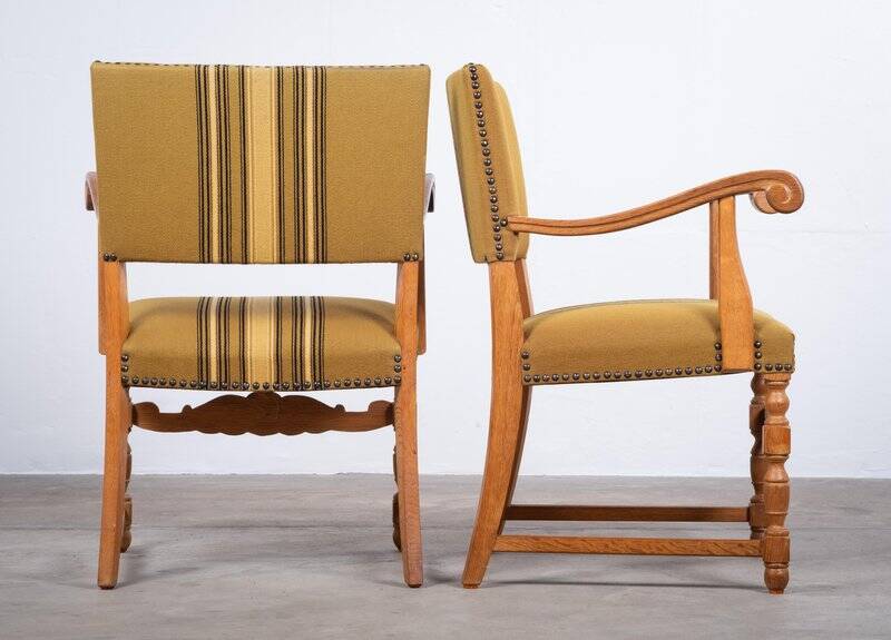 Fauteuils en chêne, Danemark, années 1960, ensemble de 2