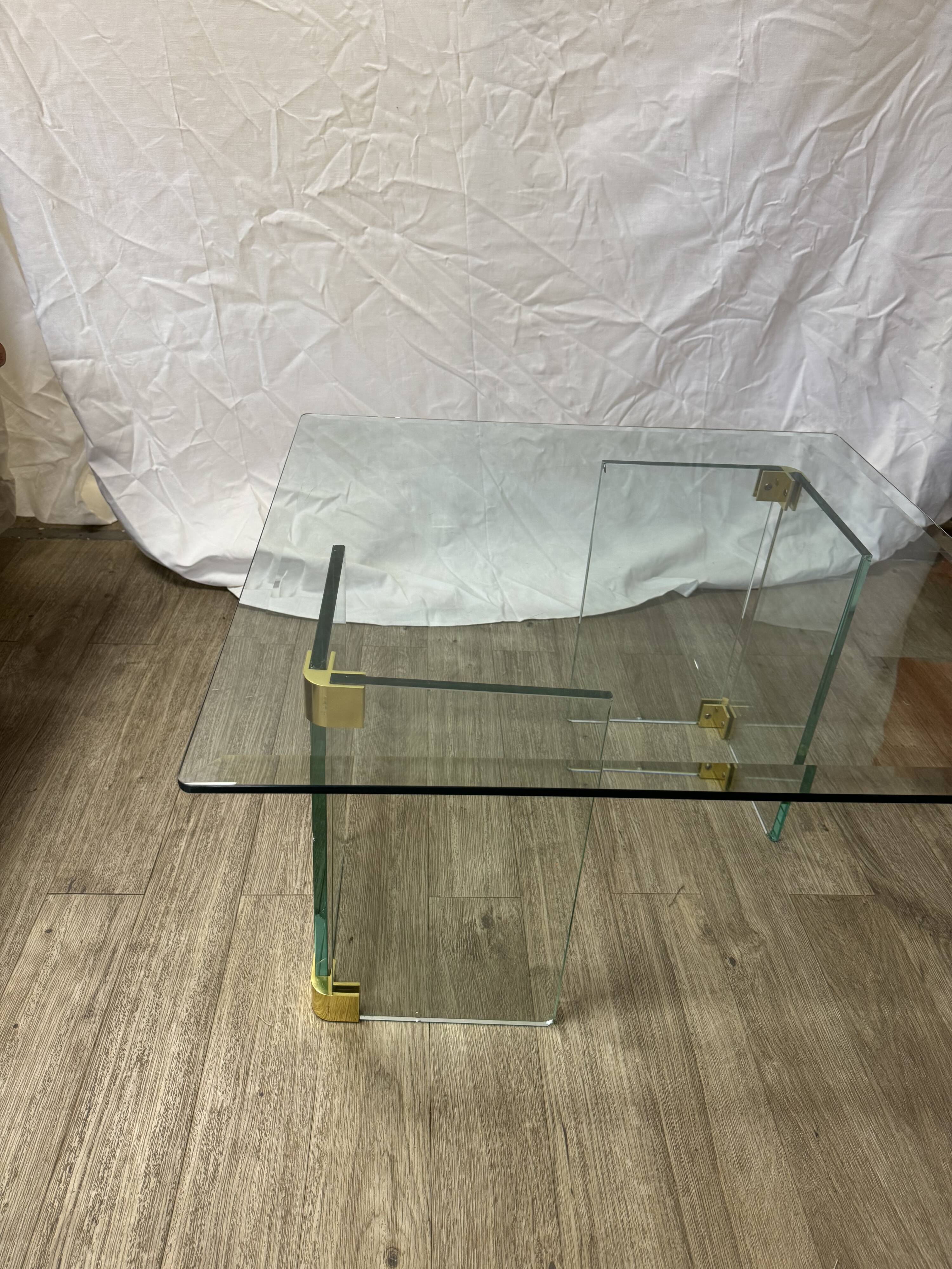 Vintage glass coffee table 70s