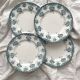 4 assiettes plates en terre de fer "Primevère" Saint Amand et Hamage