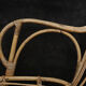 Vintage high back rattan armchair