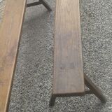 Oak benches (pair)