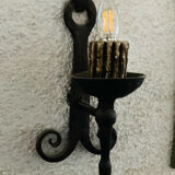 Wrought iron wall lamp