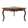 Louis XV corner table in walnut with curved legs.