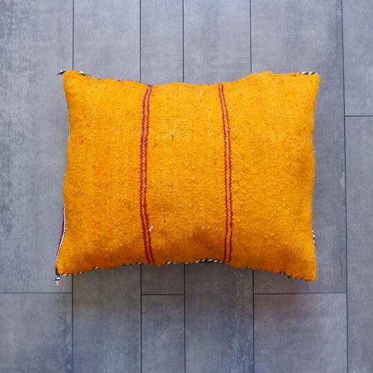 Moroccan kilim cushion orange