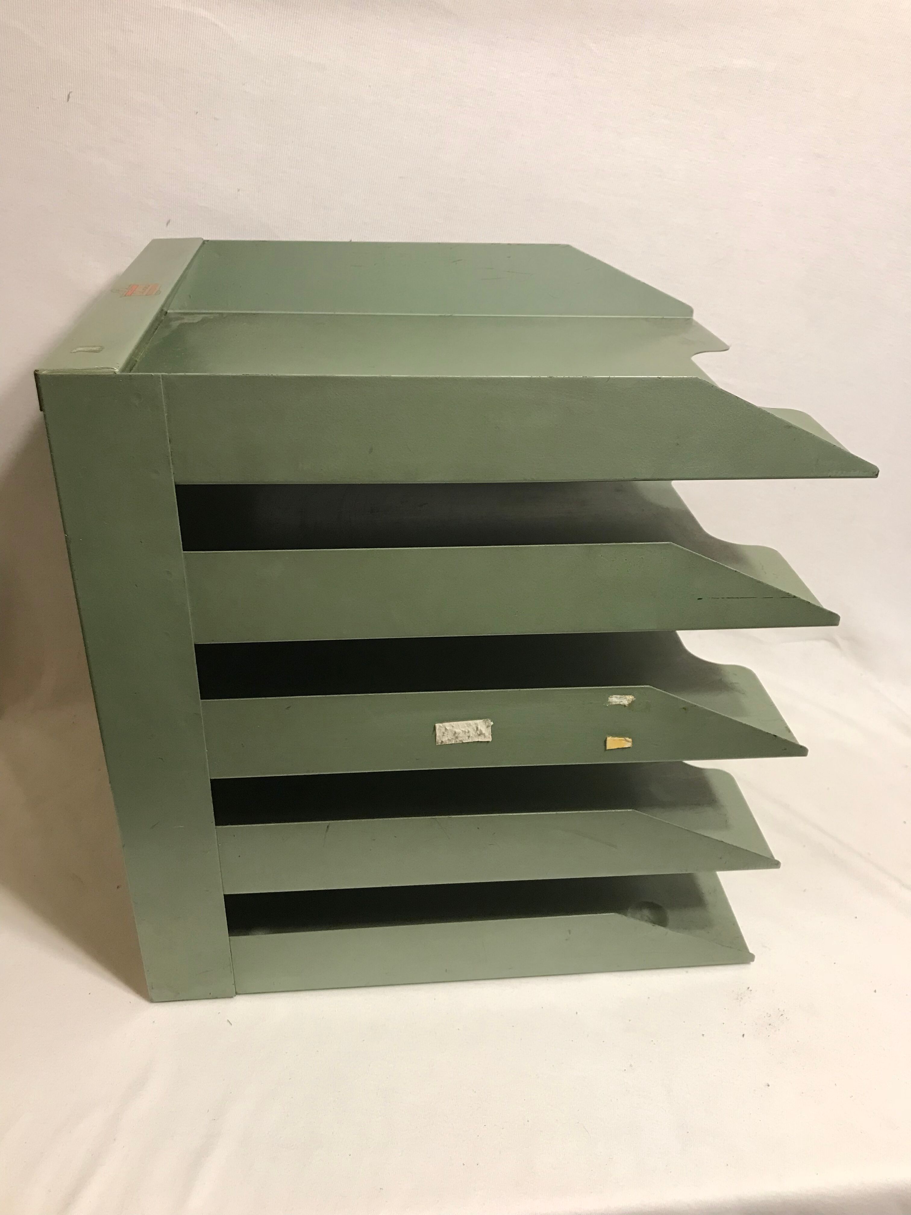 Old locker door documents Colombia metal