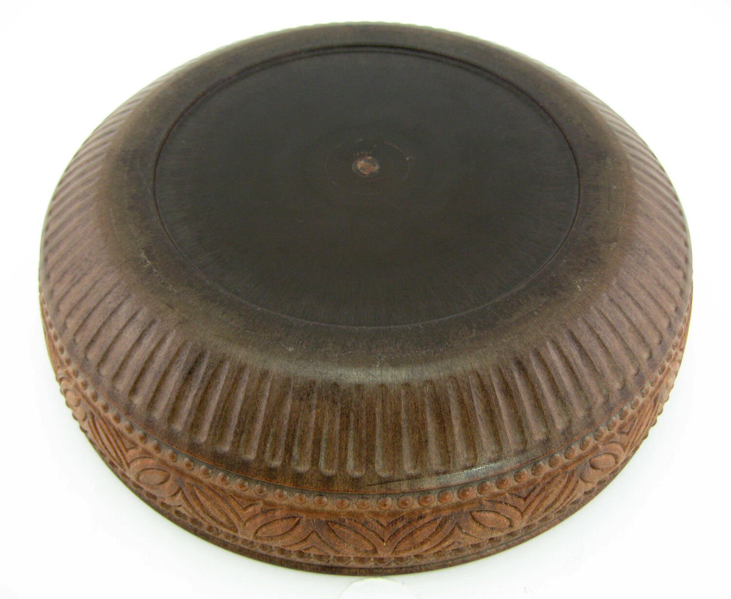 Orange and brown plastic compartmentalized appetizer tray - Emsa W. Germany - vintage 70s