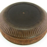 Orange and brown plastic compartmentalized appetizer tray - Emsa W. Germany - vintage 70s