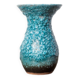 Fat lava turquoise vase, turquoise vase, Glacier enamels, blue vase, flower pot, collection