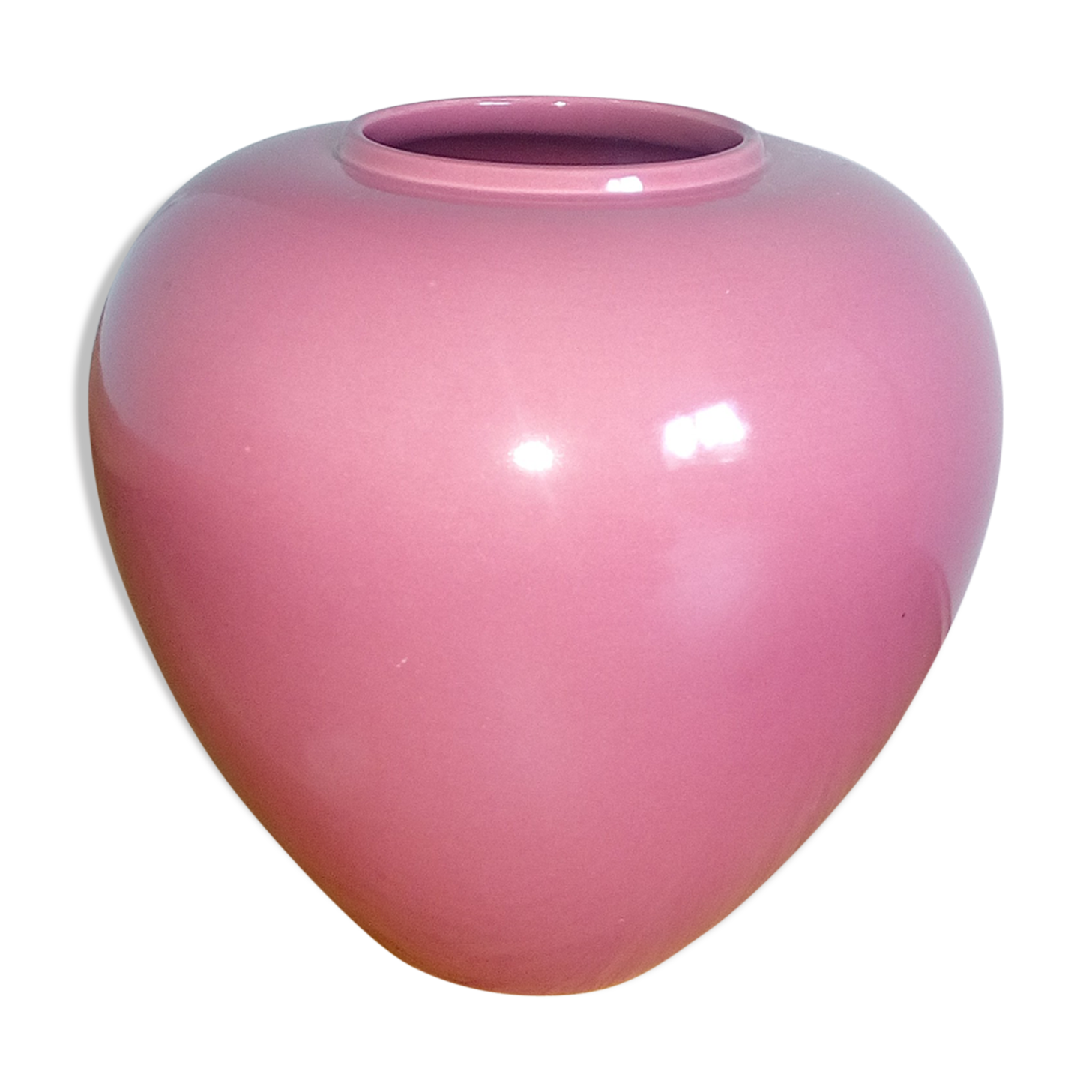 Enamel ceramic pink vase