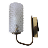 Brass and bubble glass wall light