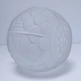 Art deco ball lamp in pressed molded glass