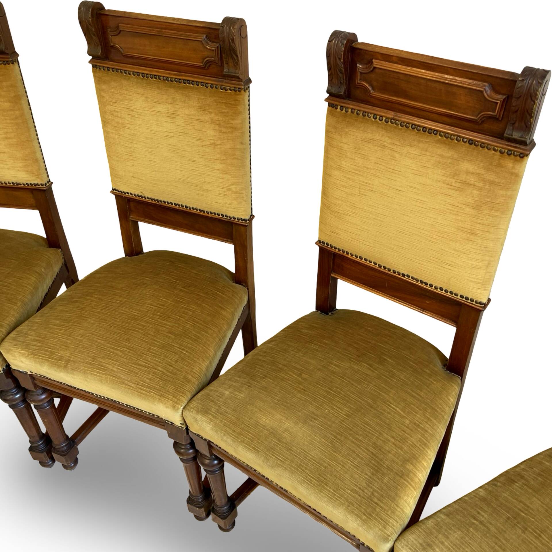 four Victorian dining chairs
