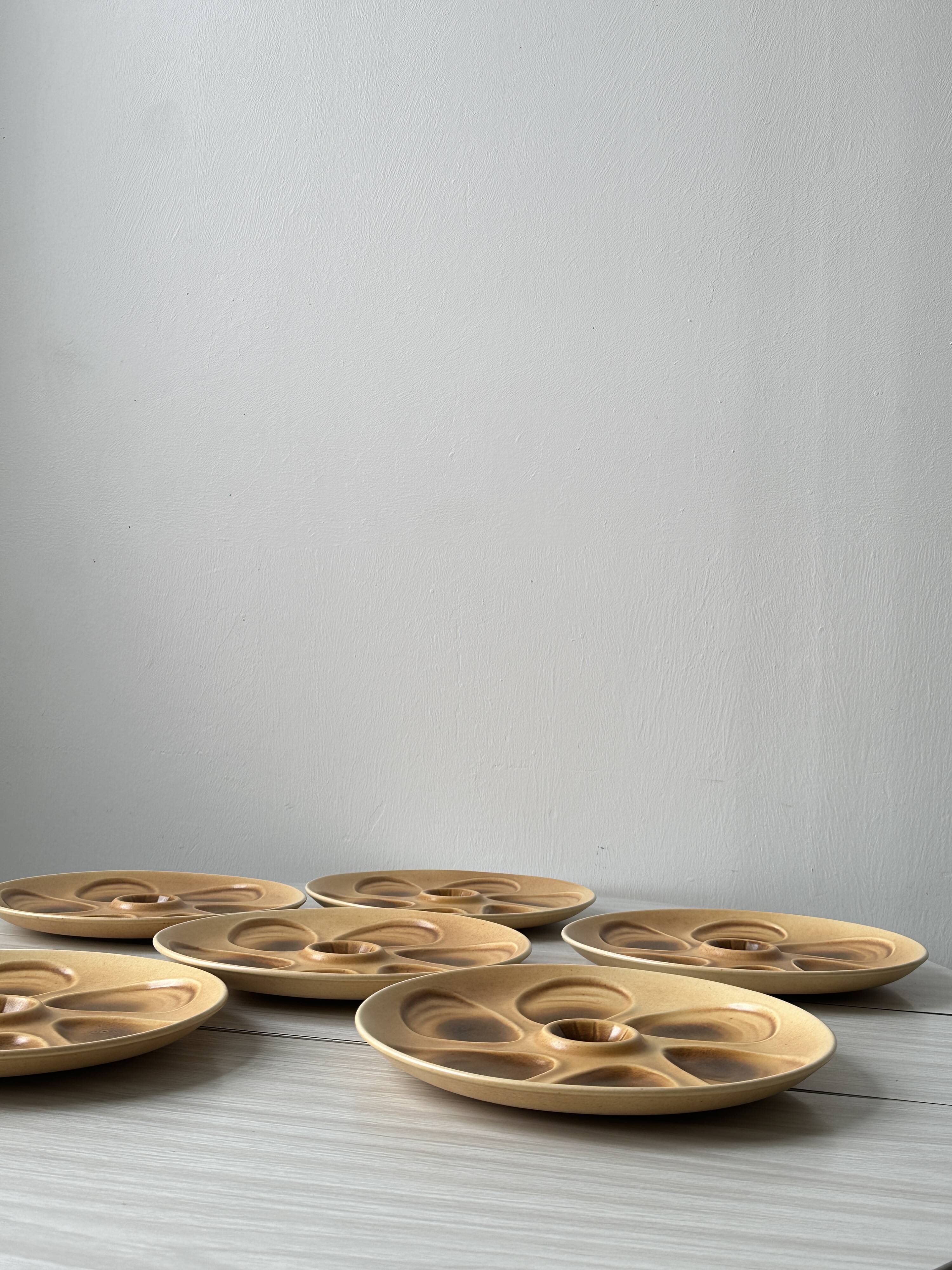 6 oyster plates Salins France