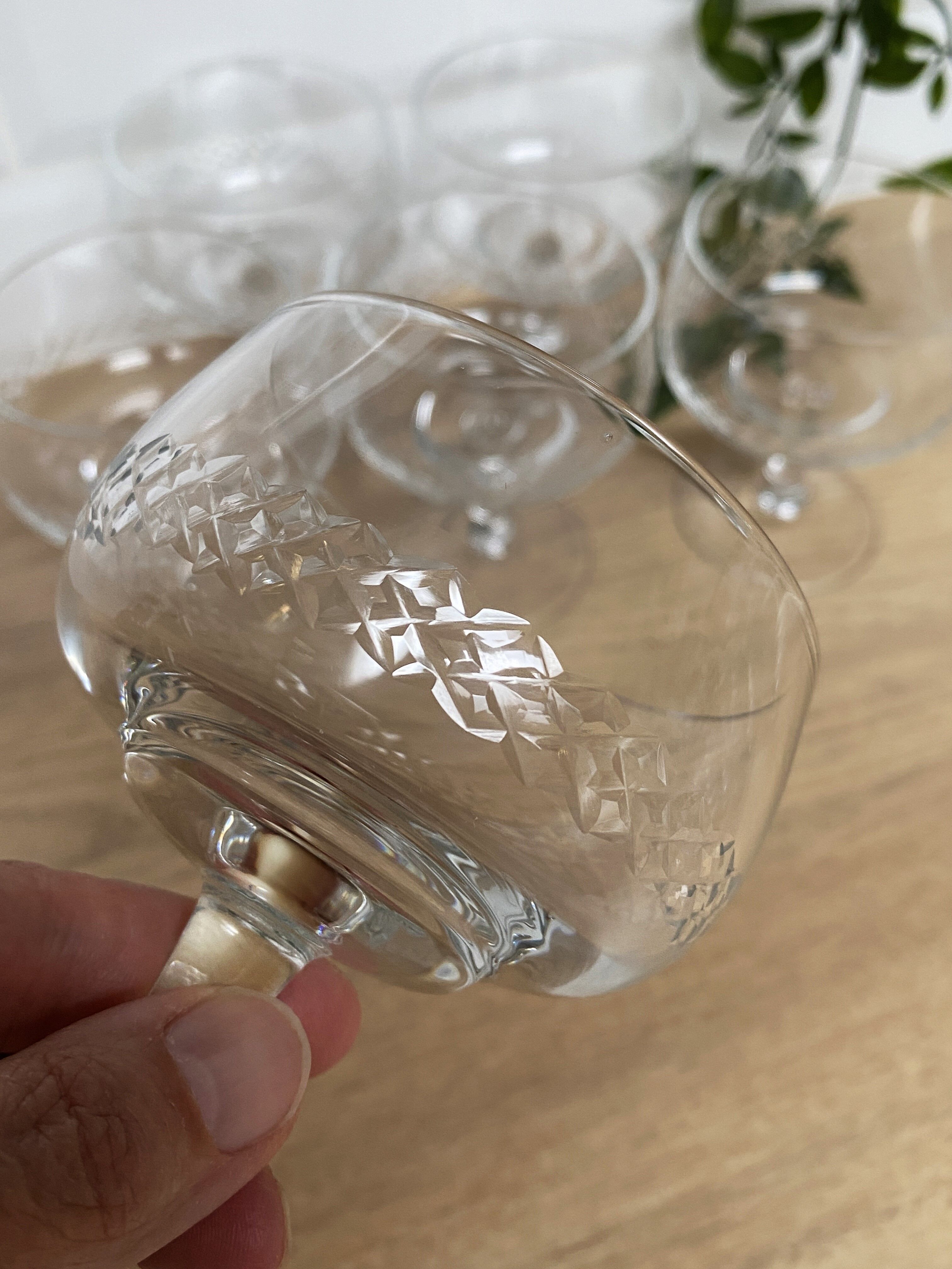 Set of 6 Rupel crystal cups