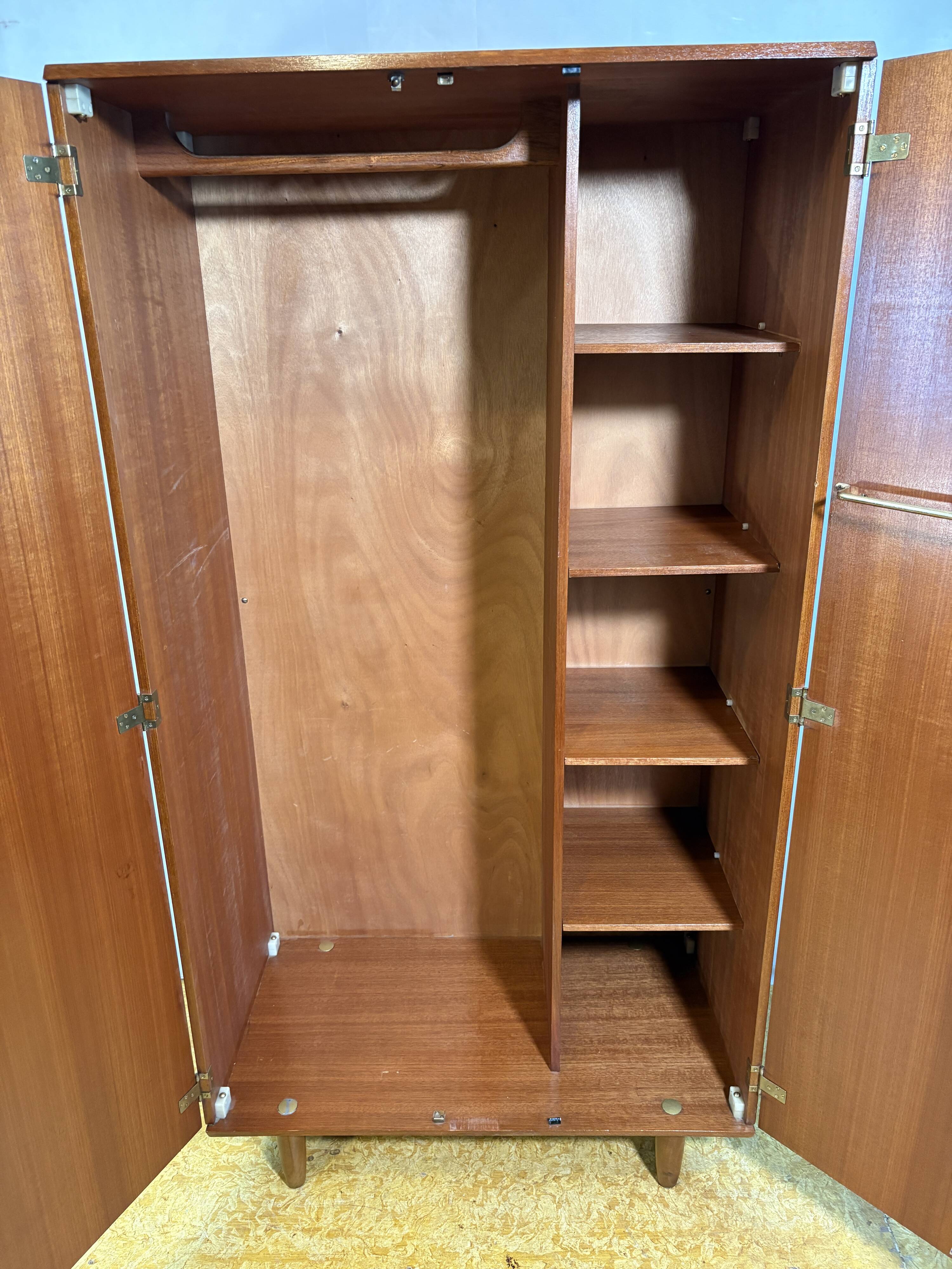 Vintage Stonehill Teak Double Wardrobe | 1960s | Mid-Century British Design