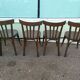 Set of 4 wooden bistro chairs - vintage - old