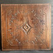 Pair of antique decorative panels in carved wood, late 19th century.