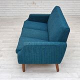 1970s, Danish 3-seater sofa, furniture wool, teak wood.