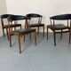 Chaises vintage en palissandre et skaï par Johannes Andersen pour Broderna Andersen, années 1960, lot de 4