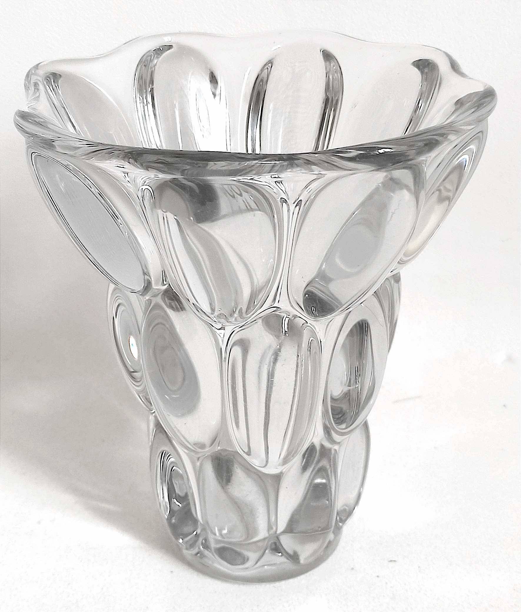 PIerre D'Avesn crystal honeycomb vase Height 20.7 cm