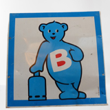 Butagaz bear enamelled plate