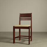 Set of 4 Dutch Hague School oak dining chairs, 1925-1935